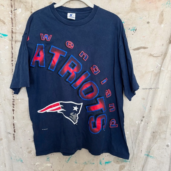 Vintage Starter New England Patriots Short Sleeve T Shirt - Picture 1 of 4